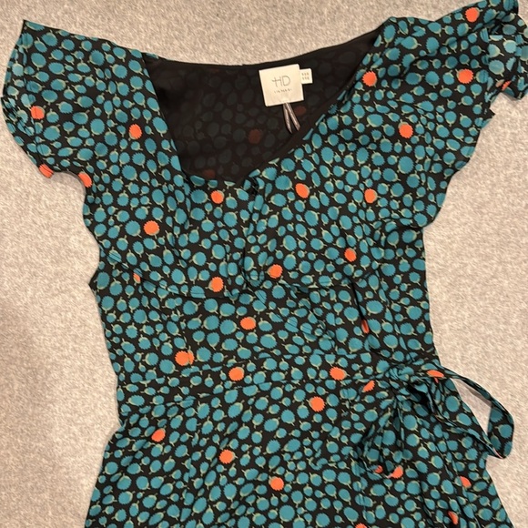 Anthropologie HD in Paris Ruffled Faux Wrap green dress size 4 - Picture 3 of 3